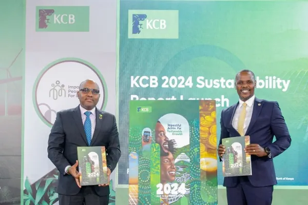 KCB Group CEO, Paul Russo and P.S. of Environment and Climate Change, Dr. Eng. Festus K. Ng'eno