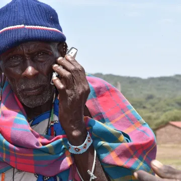 A resident of Otulele Village in Narok County