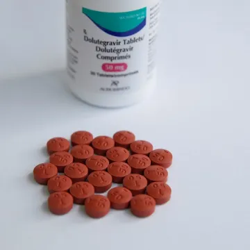 Dolutegravir pills used in the treatment of HIV are seen at the Kenyan ministry of health offices in Nairobi