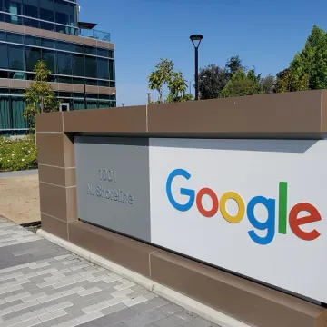 FILE PHOTO: A sign is pictured outside a Google office near the company's headquarters in Mountain View, California