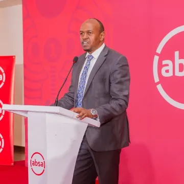 Absa Life Managing Director Waiguru Githanji speaking at a past event.