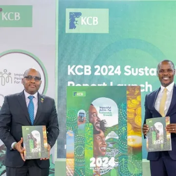 KCB Group CEO, Paul Russo and P.S. of Environment and Climate Change, Dr. Eng. Festus K. Ng'eno
