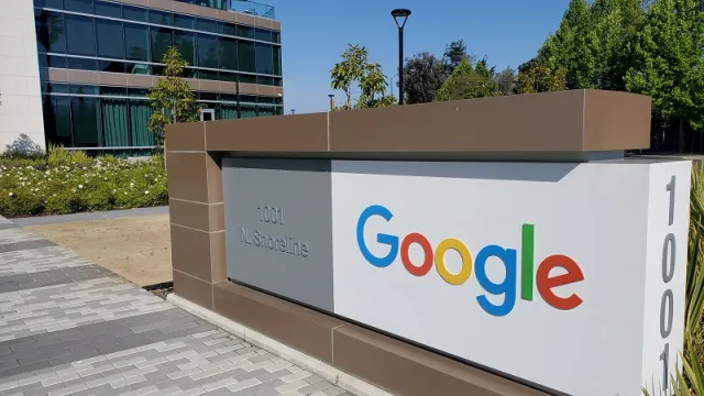 FILE PHOTO: A sign is pictured outside a Google office near the company's headquarters in Mountain View, California