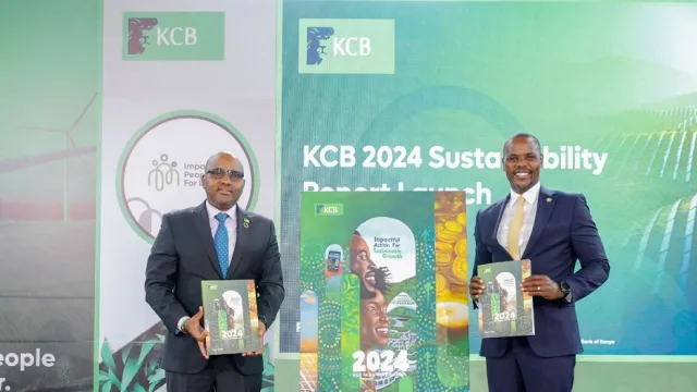 KCB Group CEO, Paul Russo and P.S. of Environment and Climate Change, Dr. Eng. Festus K. Ng'eno