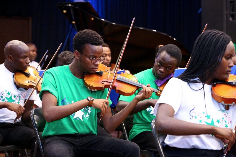  Youth orchestra with a rousing symphonic crescendo
