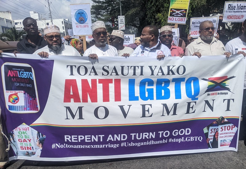 Anti-LGBTQ protests in Kenya.